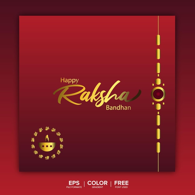 Rakhi 디자인 벡터와 전통적인 Raksha Bandhan 배너