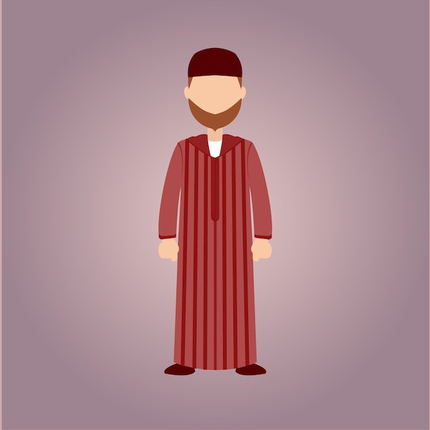 Традиционная марокканская Джеллаба в красную полоску - одна из самых популярных марокканской мужской одежды