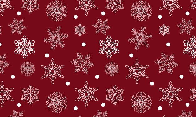 Traditional seamless snowflake pattern New Year and Christmas snowflake vector icons for wrapping p