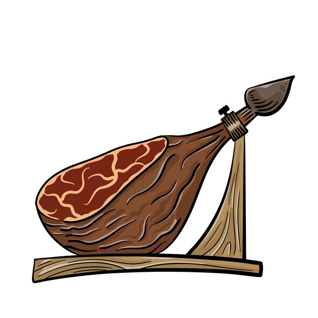 Traditional spanish jamon serrano italian parma hamon iberico prosciutto leg