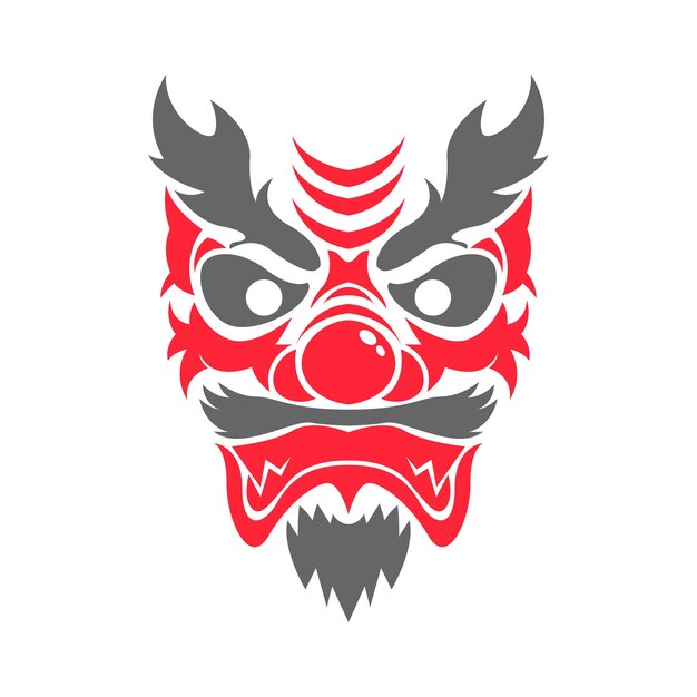 Traditional tengu mask icon