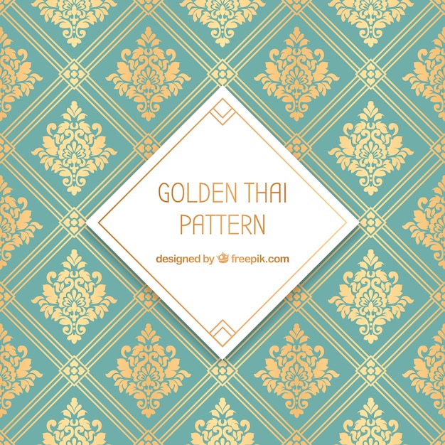 Traditional thai pattern with golden style