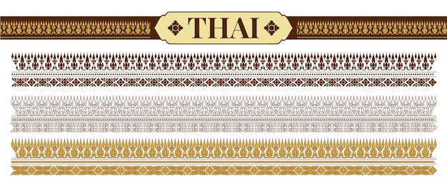 Traditional thai patterns vector illustration