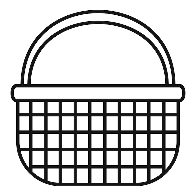 伝統的な枝編み細工品アイコン白い背景に分離された Web デザインの伝統的な枝編み細工品ベクトル アイコンを概要します。