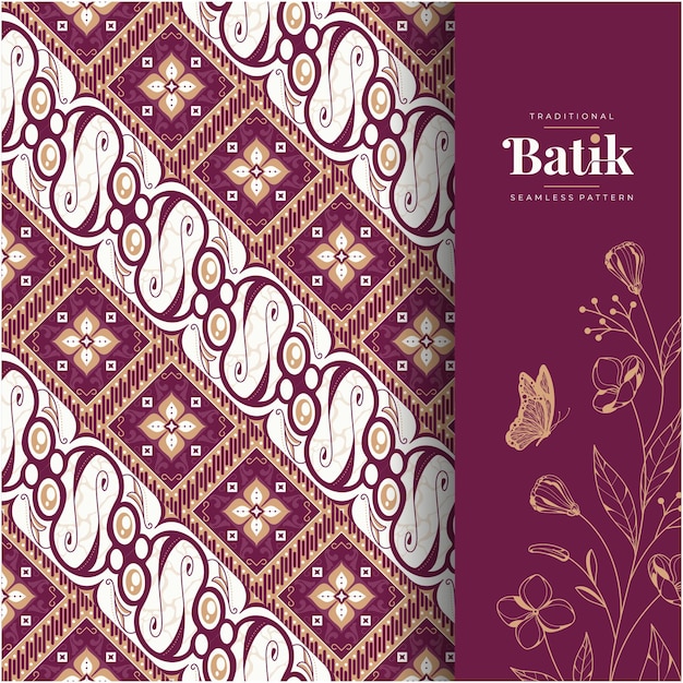 traditioneel batik indonesië vectorpatroon