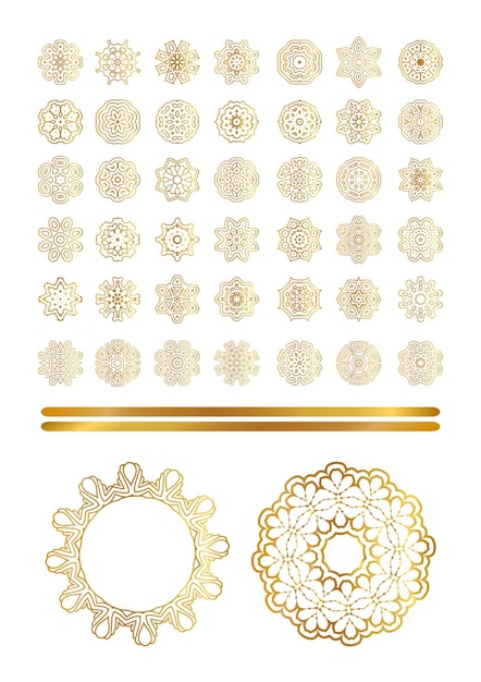 Vector traditioneel gouden decor op witte achtergrond vectorillustratie