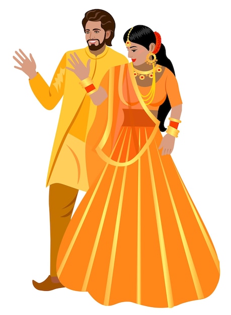 traditioneel Indiase huwelijkspaar