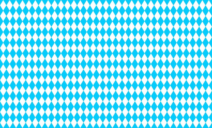 Vector traditioneel oktoberfest-patroon met blauwe en witte ruit beierse ruit naadloze achtergrond