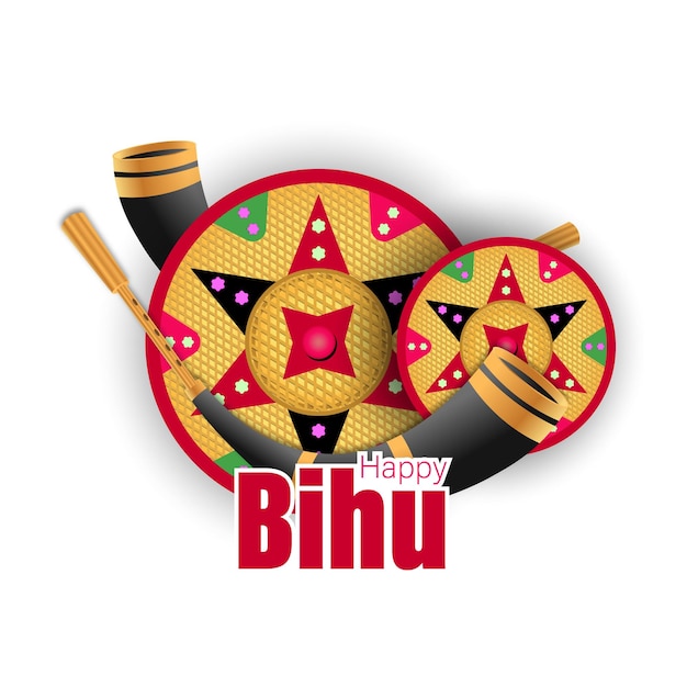 Vector traditionele achtergrond voor religieuze feestdag van assamees nieuwjaar bihu.