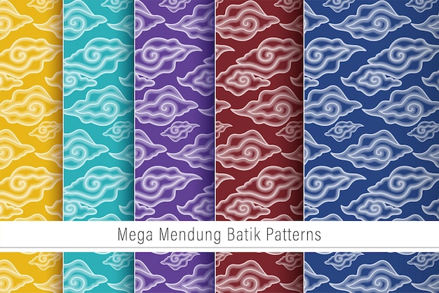 Traditionele batik patroon uit indonesië vectorillustratie. batik motieven doek. nationale feestdag batik