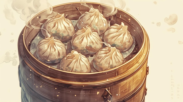 Traditionele Chinese dumplings gewikkeld in bamboe collectie