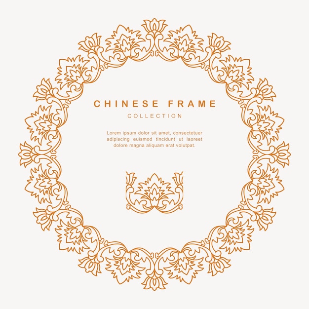 Traditionele Chinese ronde frame maaswerk decoratie ontwerpelementen