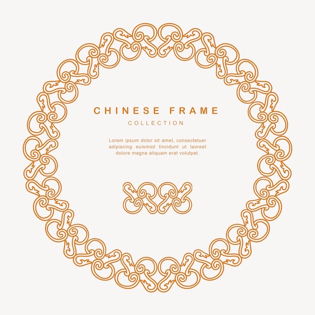 Traditionele chinese ronde frame maaswerk decoratie ontwerpelementen