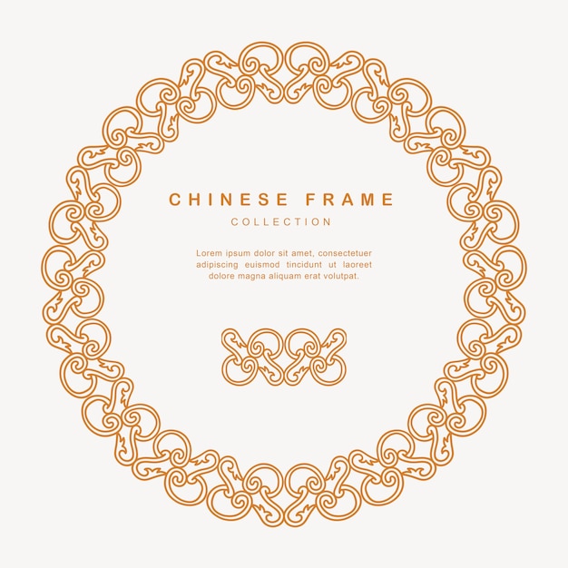 Traditionele Chinese ronde frame maaswerk decoratie ontwerpelementen