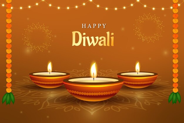 Vector traditionele diwali-wensen