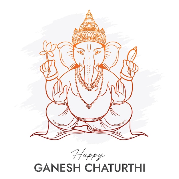 Traditionele gelukkige Ganesh Chaturthi