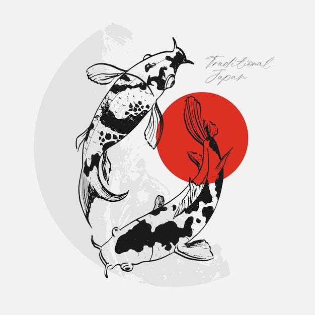 Traditionele japanse vectorillustratie traditionele van japan aziatische concept vintage art