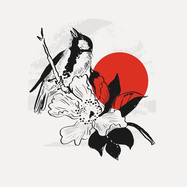 Traditionele Japanse vectorillustratie Traditionele van Japan Aziatische concept Vintage art