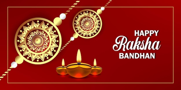 Traditionele Raksha bandhan festival versierde achtergrond