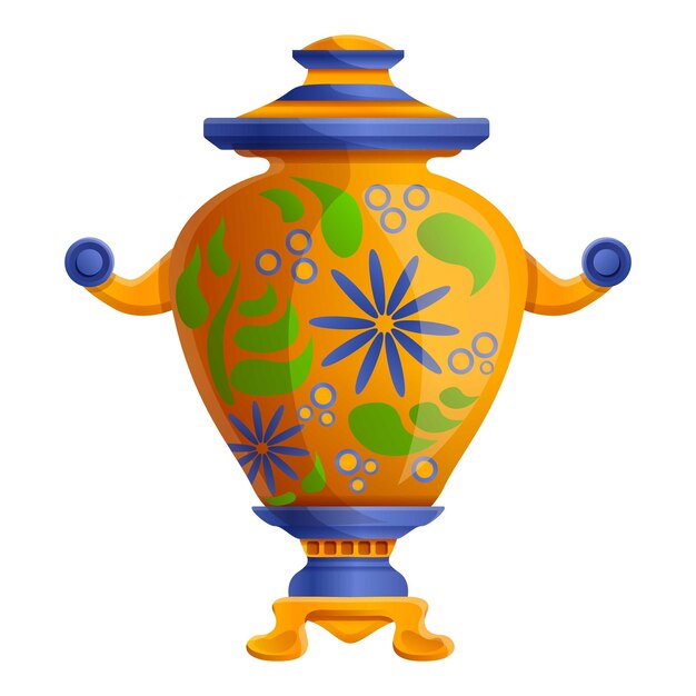 Traditionele samovar-icone cartoon van een traditionele samovar-vector-icone voor webontwerp geïsoleerd op witte achtergrond
