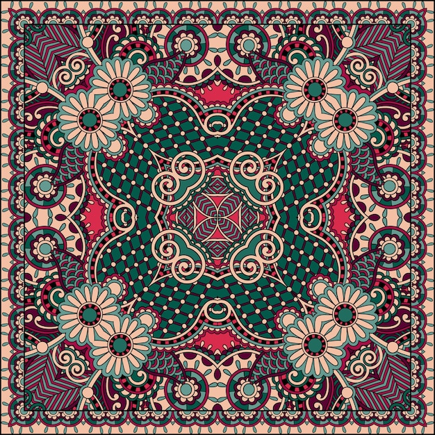 Traditionele sier bloemen paisley bandana