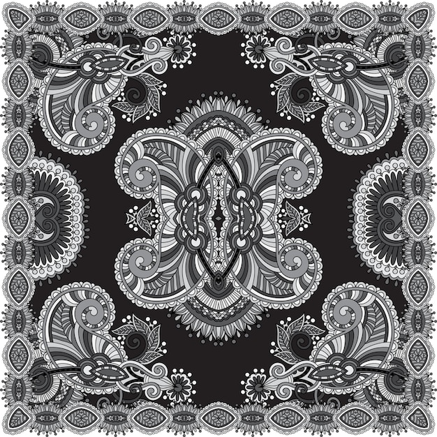 Vector traditionele sier bloemen paisley bandana