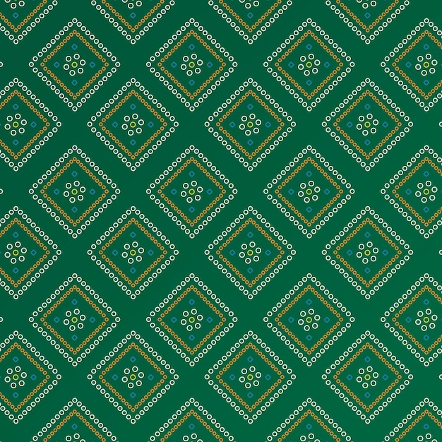 Vector tradtional bandhani green pattern