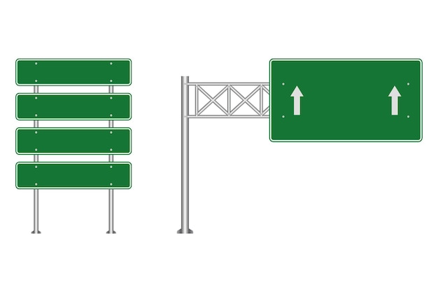 Vector traffic billboard signs