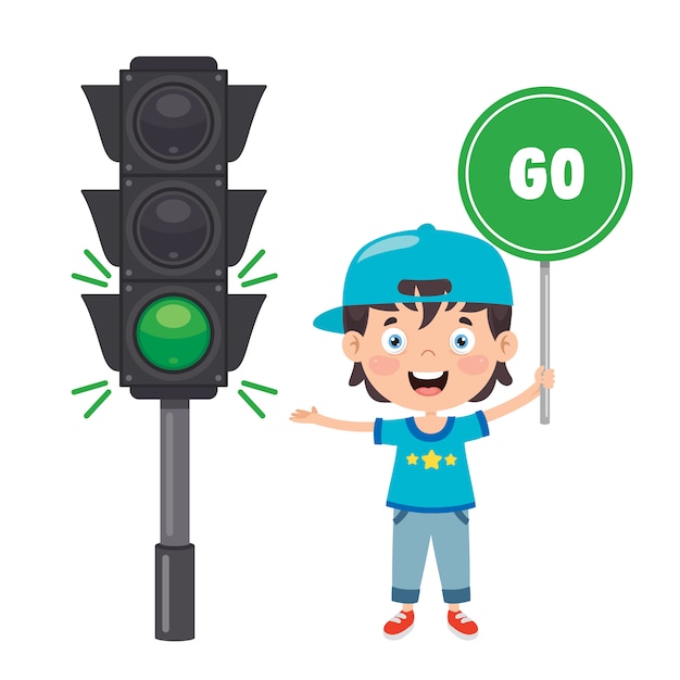 Traffic Concept With Funny Characters