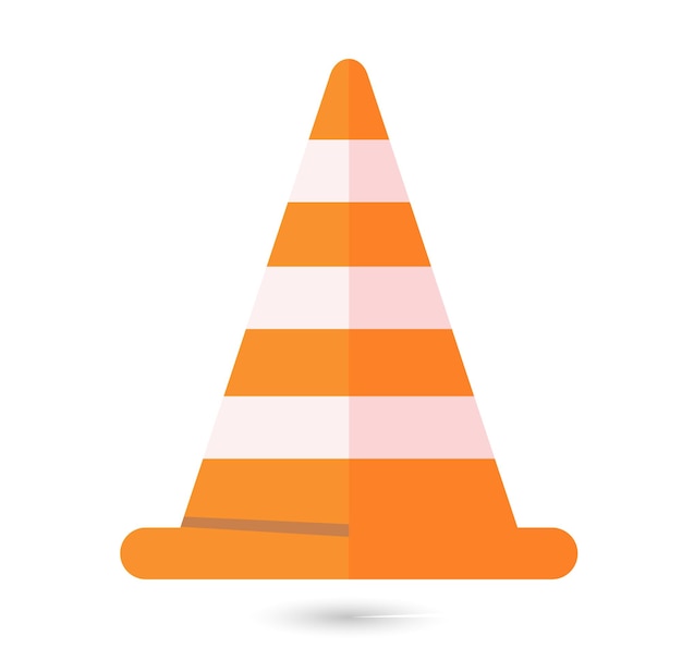 Traffic cone barrier cones divide the protective zone