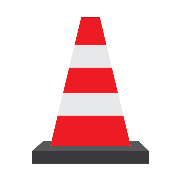 Vector traffic cone icon logo vector design template