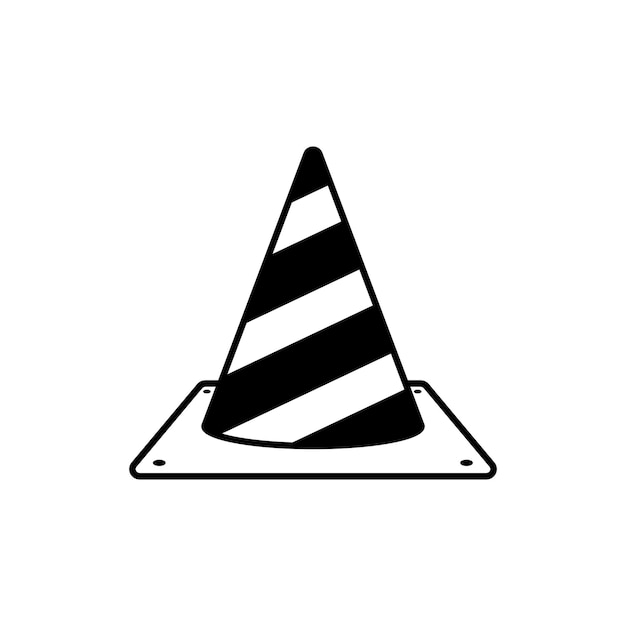 Vector traffic cone icon