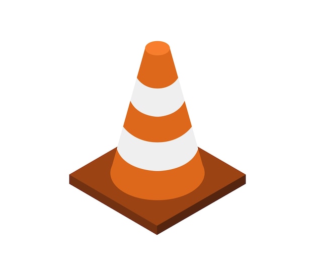 Traffic cone isometric