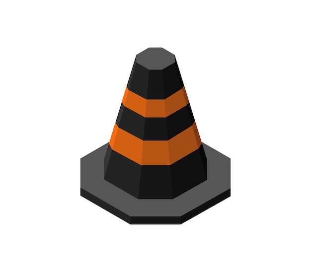 Traffic cone isometric