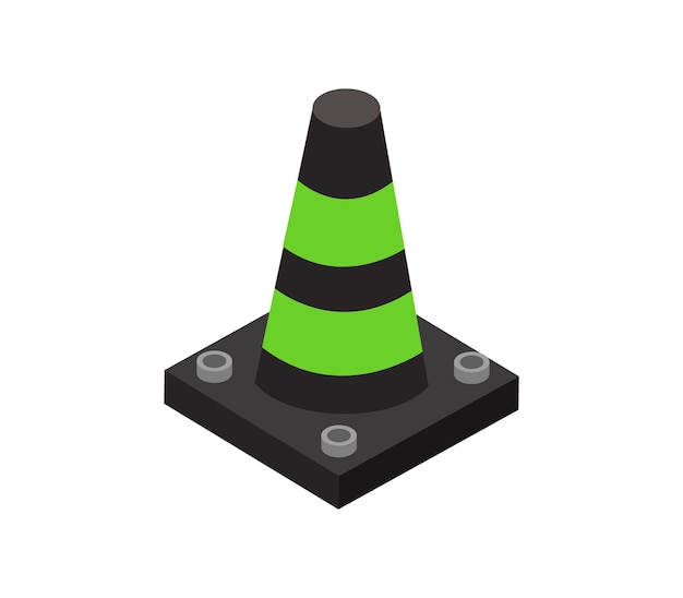 Traffic cone isometric