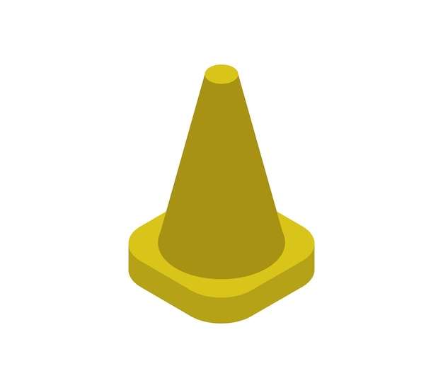 Traffic cone isometric