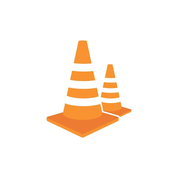 Traffic cone vector illustration design template