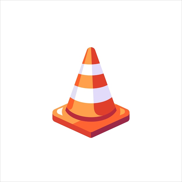 Traffic cone vector