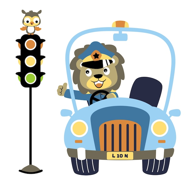 Traffic cop cartoon vector