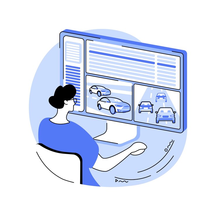 Vector traffic data isolated cartoon vector illustrations