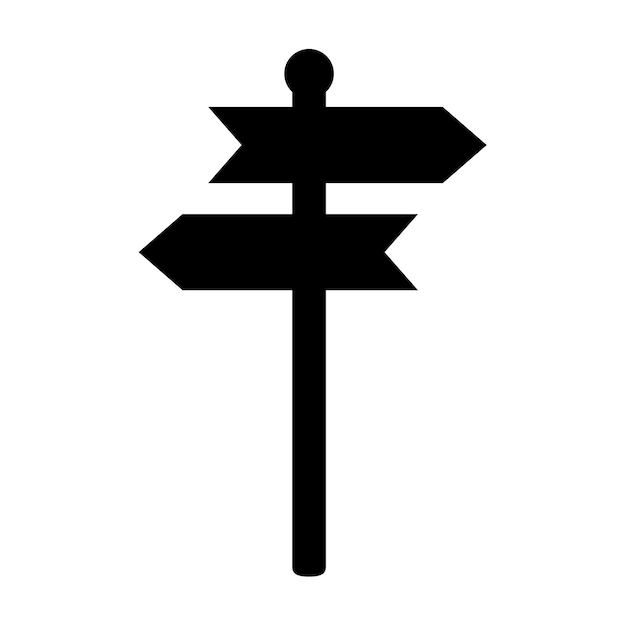 Traffic direction board icon signpost icon