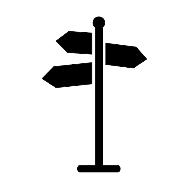 Vector traffic direction board icon signpost icon