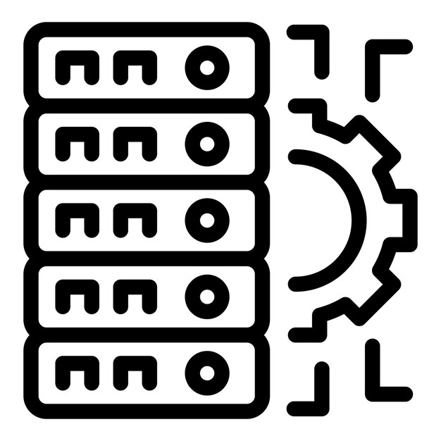 Traffic handling system icon outline vector road operations monitoring