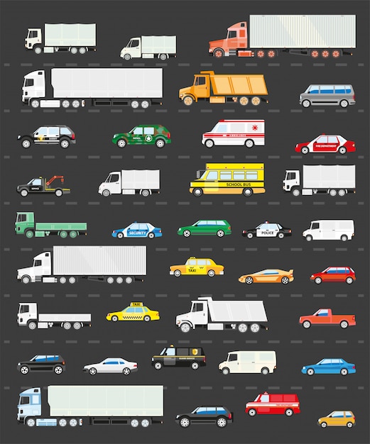 Ingorgo stradale sulla strada, trasporto