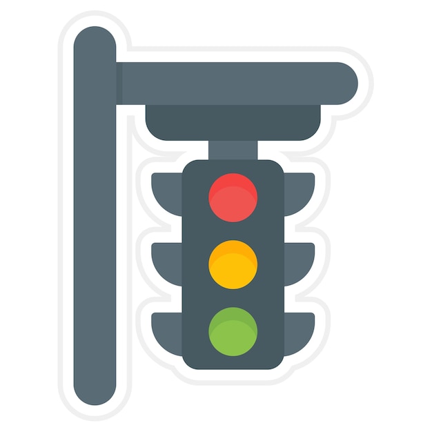 Traffic Light Flat Illustration