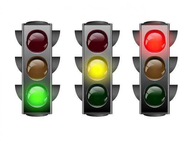 Traffic light icon illustration