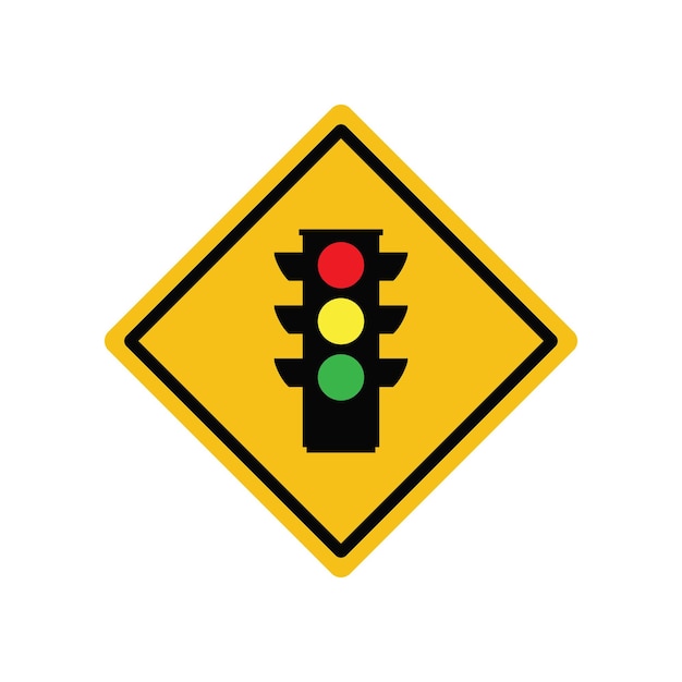 Traffic light sign icon