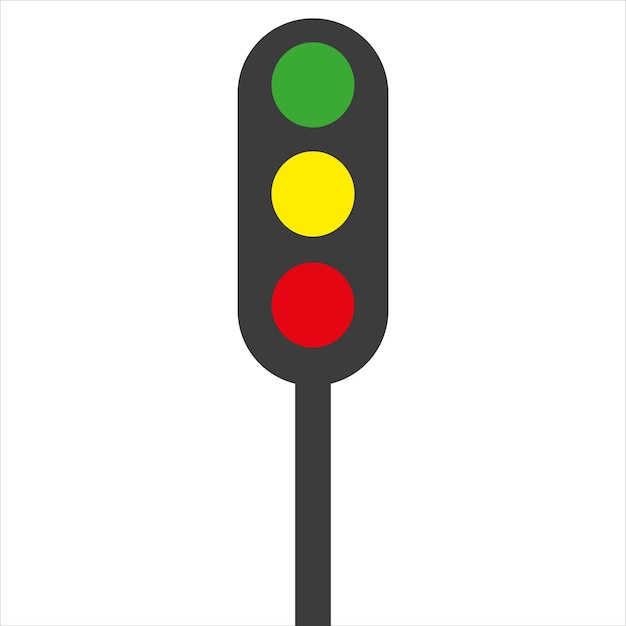 Traffic light on a white background vector illustration