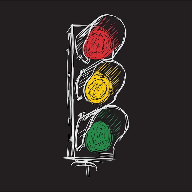 Drawing of traffic signal | How to draw hands, Drawings, Traffic signal-saigonsouth.com.vn