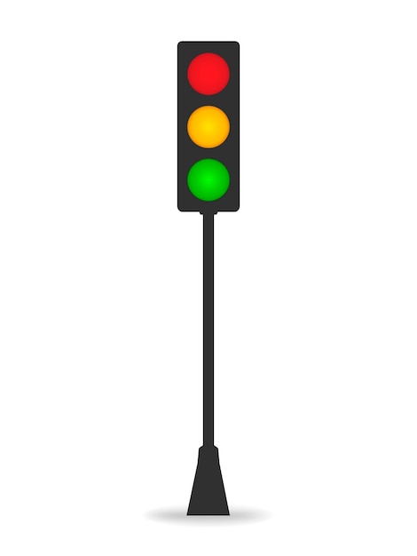 Traffic lights symbol  isolated on white